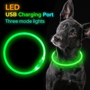 Rechargeable glowing LED Dog Collar